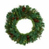 Top 10 👏 Nearly Natural 20" Pine & Pinecone Artificial Wreath W/ 35 Clear LEDs 🛒