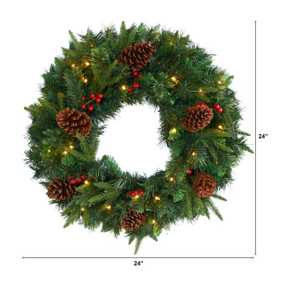 Cheap π Nearly Natural 24 In. Mixed Pine Artificial π
Christmas Wreath With 35 Clear LED Lights And Berries π 4 Cheap π Nearly Natural 24 In. Mixed Pine Artificial π
Christmas Wreath With 35 Clear LED Lights And Berries π - Image 2
