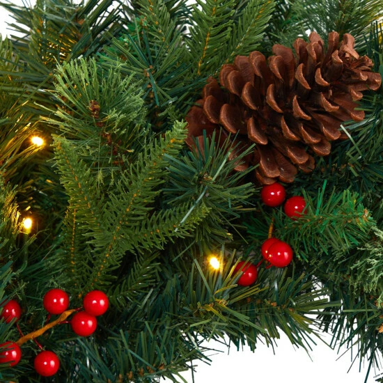 Cheap π Nearly Natural 24 In. Mixed Pine Artificial π
Christmas Wreath With 35 Clear LED Lights And Berries π 7 Cheap π Nearly Natural 24 In. Mixed Pine Artificial π
Christmas Wreath With 35 Clear LED Lights And Berries π - Image 5