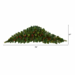 Brand new 😉 Nearly Natural 6' Artificial ❄ Christmas Swag With 50 LED Lights, Berries And Pine Cones 🔔 -Nearly Natural Sales unnamed file 589