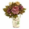 Outlet 😉 Nearly Natural 18 In. Peony Artificial Arrangement In Floral Pitcher 🛒 -Nearly Natural Sales unnamed file 595