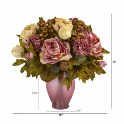 Best reviews of 😉 Nearly Natural 16 In. Peony Artificial Arrangement In Rose Colored Vase 🧨 -Nearly Natural Sales unnamed file 603
