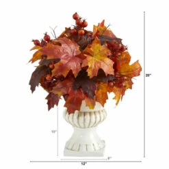Cheap 𧨠Nearly Natural 20 In. Autumn Maple Leaf And Berries Artificial Plant In White Urn π 6 Cheap 𧨠Nearly Natural 20 In. Autumn Maple Leaf And Berries Artificial Plant In White Urn π -Nearly Natural Sales unnamed file 609