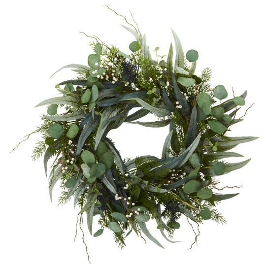 Flash Sale β¨ Nearly Natural 24" Artificial Eucalyptus And Mixed Greens Wreath π₯ 3 Flash Sale β¨ Nearly Natural 24" Artificial Eucalyptus And Mixed Greens Wreath π₯