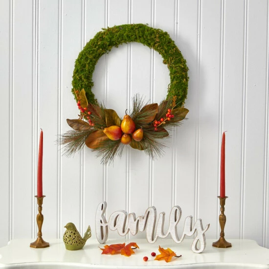 Coupon 𧨠Nearly Natural 22 In. Pear, Magnolia And Moss Artificial Wreath π― 5 Coupon 𧨠Nearly Natural 22 In. Pear, Magnolia And Moss Artificial Wreath π― - Image 3