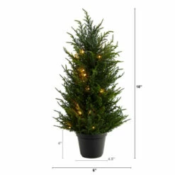 Budget ⭐ Nearly Natural 18 In. Cedar Artificial Tree With Lights UV Resistant ⌛ -Nearly Natural Sales unnamed file 66