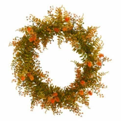 Top 10 🎉 Nearly Natural 21 In. Autumn Fern Artificial Wreath 👏
