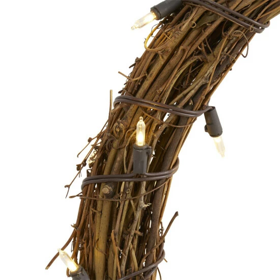 Budget π Nearly Natural 22 In. Vine Wreath With 50 Warm White LED Lights π 4 Budget π Nearly Natural 22 In. Vine Wreath With 50 Warm White LED Lights π - Image 2