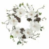 Budget 🌟 Nearly Natural 24" Snowed Magnolia Pine Cone Wreath 🔔 -Nearly Natural Sales unnamed file 681