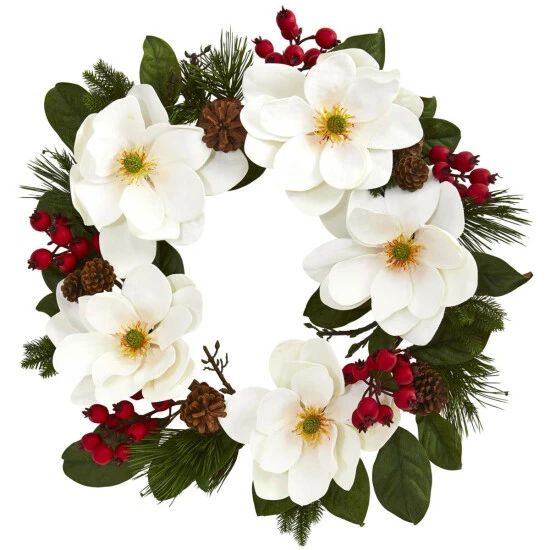 Flash Sale β Nearly Natural 26" Magnolia, Pine & Berries Wreath π 3 Flash Sale β Nearly Natural 26" Magnolia, Pine & Berries Wreath π