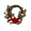 Discount ⭐ Nearly Natural 19" Poinsettia With Berries & Cotton Artificial Wreath 🤩 -Nearly Natural Sales unnamed file 704