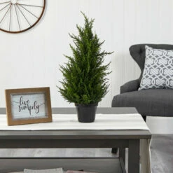 Budget ⭐ Nearly Natural 18 In. Cedar Artificial Tree With Lights UV Resistant ⌛ -Nearly Natural Sales unnamed file 71