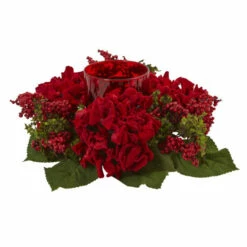 Coupon 🔥 Nearly Natural Hydrangea And Berry Candelabrum ✨