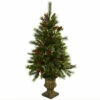 New ✔️ Nearly Natural 4-Ft. 🔔 Christmas Tree W/Berries, Pine Cones Lights & Urn 😀 -Nearly Natural Sales unnamed file 738