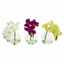 Best deal 👍 Nearly Natural 10" Phalaenopsis Pot Set Of 3 🎉
