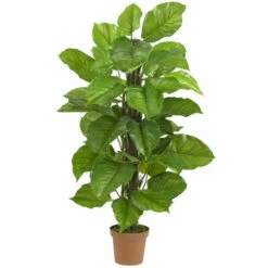 Discount 🎉 Nearly Natural 52" Large Leaf Philodendron Plant - Real Touch ⭐