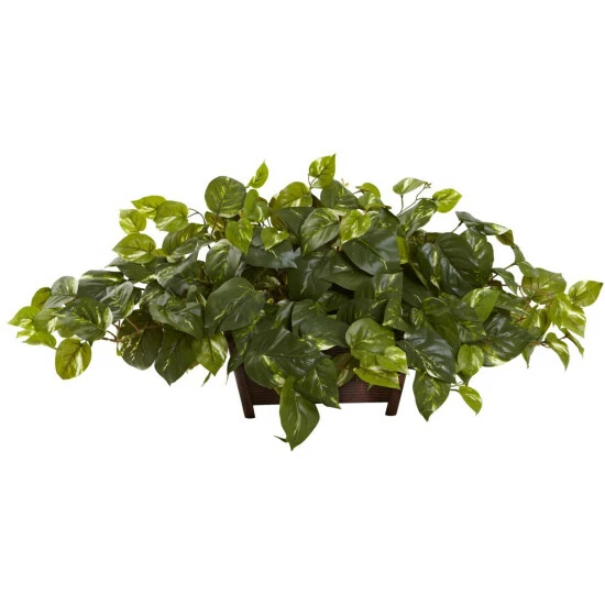 Cheap βοΈ Nearly Natural Pothos With Rectangle Decorative Planter π 3 Cheap βοΈ Nearly Natural Pothos With Rectangle Decorative Planter π