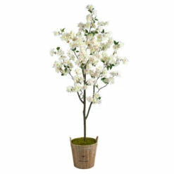 Best Pirce ✔️ Nearly Natural 6 Ft. Cherry Blossom Artificial Tree In Farmhouse Planter 🎉