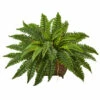 Best deal 🛒 Nearly Natural 23" Boston Fern In Metal Planter 🔥
