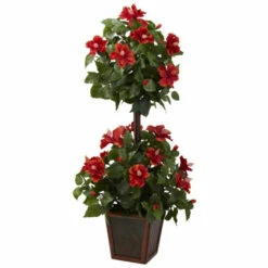 Deals 😉 Nearly Natural 39" Hibiscus Topiary 🎁