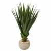 Buy ✨ Nearly Natural 4.5" Spiked Agave In Sand Colored Bowl Indoor/Outdoor 🧨 -Nearly Natural Sales unnamed file 812