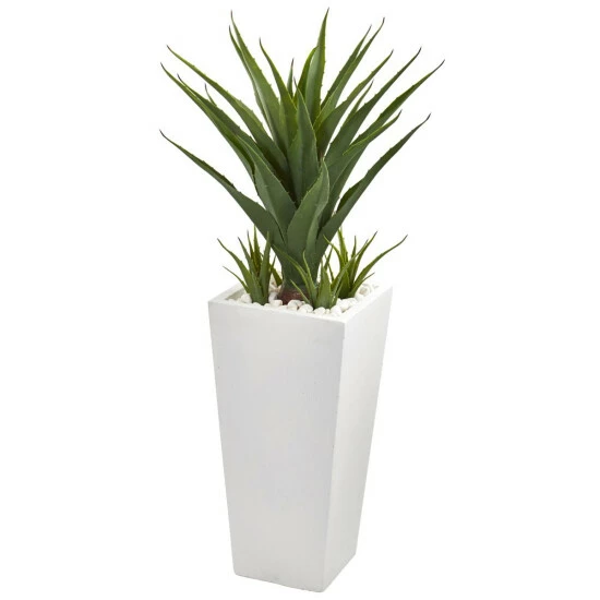 Promo 𧨠Nearly Natural 40" Spiky Agave Artificial Plant In White Planter π 3 Promo 𧨠Nearly Natural 40" Spiky Agave Artificial Plant In White Planter π