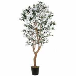 Deals 🌟 Nearly Natural 5 Ft. 🐶 Dogwood Tree With Leaves And Flowers 🤩