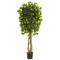 Cheap 🧨 Nearly Natural 5.5 Ft. Ficus Tree UV Resistant Indoor/Outdoor Plant 😀