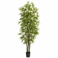 Flash Sale 😉 Nearly Natural 7 Ft. 10-Trunk Green Bamboo Tree 🔔