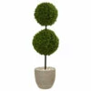 Discount ⭐ Nearly Natural 4 Ft. Boxwood Double Ball Topiary Tree In Oval Planter 😉 -Nearly Natural Sales unnamed file 877