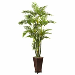 Brand new 👍 Nearly Natural 6.5" Areca With Decorative Planter 🔔