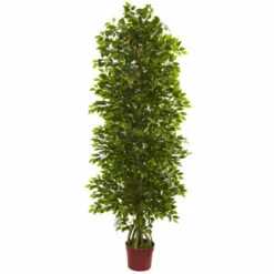 Best deal 😍 Nearly Natural 6 Ft. UV Resistant Four-Tier Mini Ficus Artificial Tree 🔥