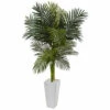 Best deal 😍 Nearly Natural 5 Ft. Golden Cane Palm Tree In White Tower Planter 🤩