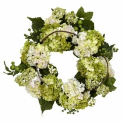 Cheapest ⭐ Nearly Natural 22" Hydrangea Wreath 💯