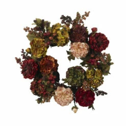 Top 10 🥰 Nearly Natural 22" Autumn Hydrangea Peony Wreath 💯