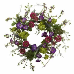 Wholesale ❤️ Nearly Natural 20" Veranda Garden Wreath 🥰