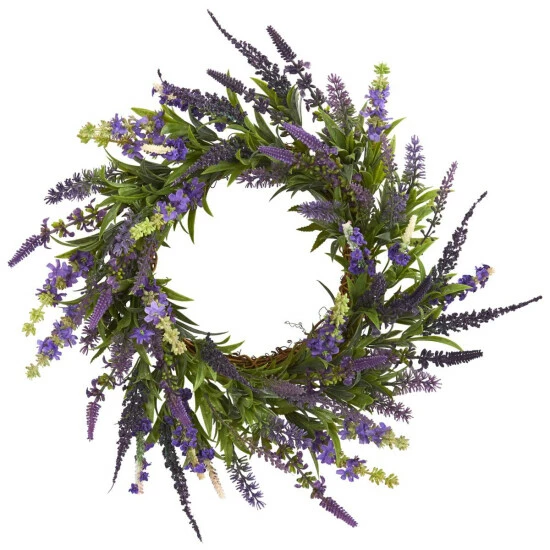 Cheapest π― Nearly Natural 18" Lavender Wreath β€οΈ 3 Cheapest π― Nearly Natural 18" Lavender Wreath β€οΈ