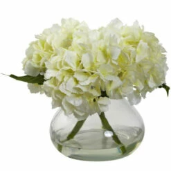 Flash Sale 😀 Nearly Natural Blooming Silk Hydrangea Arrangement Cream 👏 -Nearly Natural Sales unnamed file 965