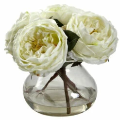 Coupon 🔔 Nearly Natural Silk Fancy Rose With Vase White 🧨 -Nearly Natural Sales unnamed file 976