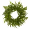 Wholesale 💯 Nearly Natural Silk Mixed Fern Wreath - 24" 👏 -Nearly Natural Sales unnamed file 981